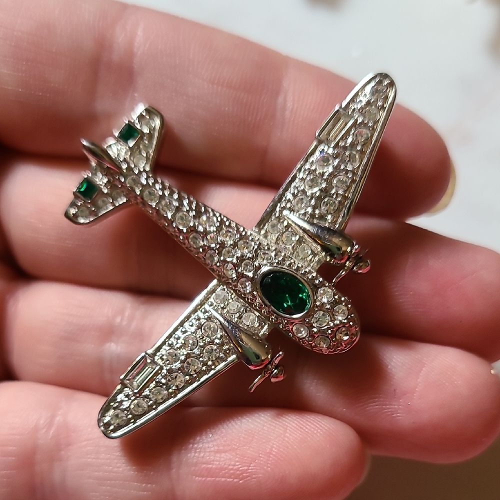 Cute Vintage Plane Brooch